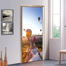 Turkey Air Balloon Mural Entrance Bathroom Glass Doors And Windows Door Sticker TV Background Sofa Home