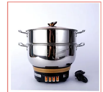 

Steamer 304 Stainless steel electric cooker household Stir-fry chafing dish braising steaming frying boiling 4/4.5/5/5.5L