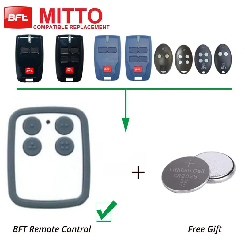 

1pcs BFT MITTO2 MITTO4 Rolling Code Replacement RF Hand Radio Remote Control