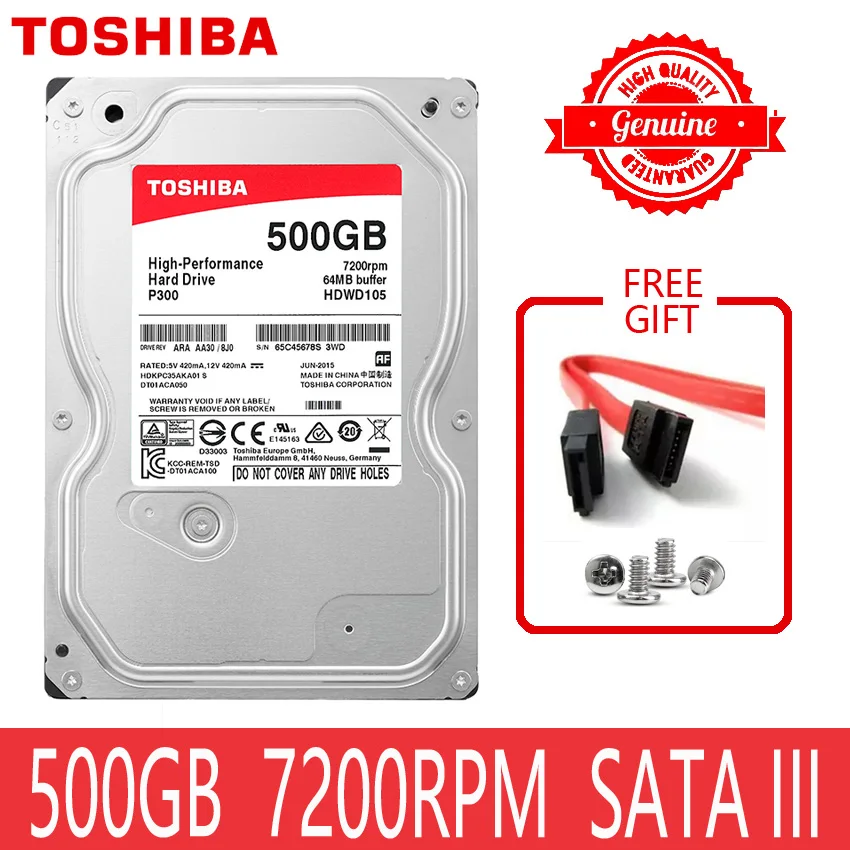 Toshiba 500G Hdd Harde Schijf Schijf 500 Gb Hd 7200 Rpm 64M 3.5 "Sata 3 Voor desktop Pc Computer - AliExpress Computer Kantoor