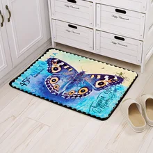 Классический старинный штамп коврики бабочка противоскользящие диски гостиная спальня ковер влагонепроницаемое и Впитывающее кухонное ковровое покрытие