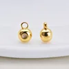 20 Uds. De Latón chapado en oro de 3MM, 4MM, 24K, con cuentas colgantes de goma, joyería DIY de alta calidad ► Foto 3/5