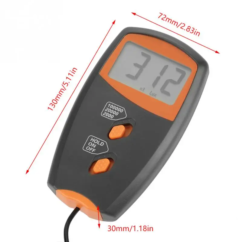 LX1010BS цифровой Luxmeter 3 1/2 цифр 18 мм ЖК дисплей световой метр экологическое
