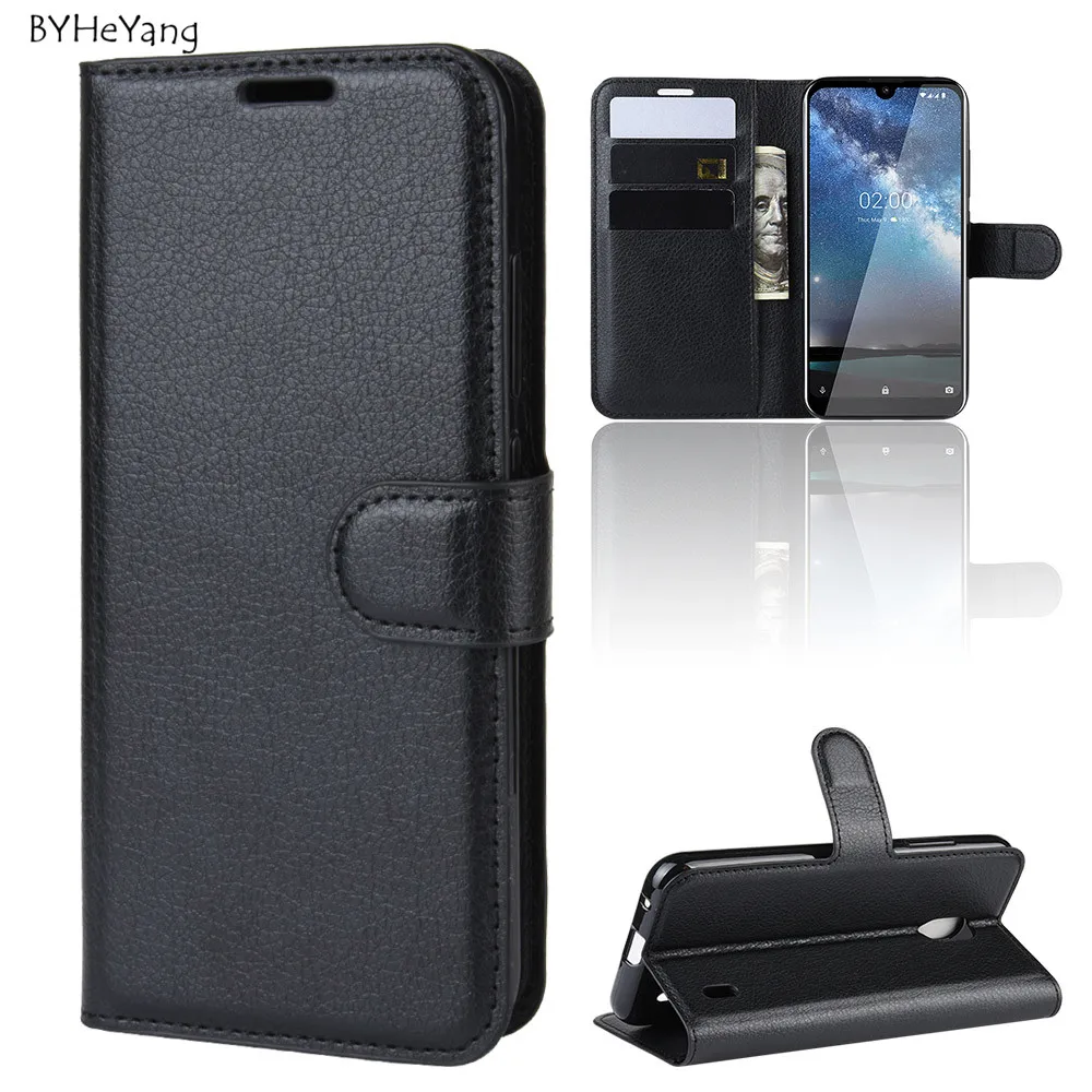 For Nokia 2.2 Case Flip Leather Wallet Case Card Holder Phone Coque Black for Nokia 2.2 TA-1188 TA-1191 TA-1179 Nokia2.2 Cover