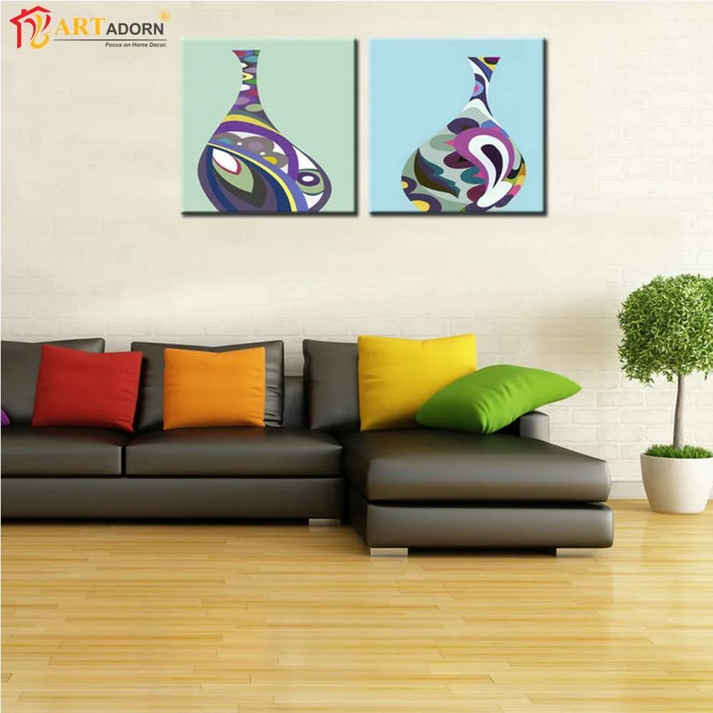 Hot Sale Landscape Canvas Painting Still life Abstract Multicolored Vase for Living Room