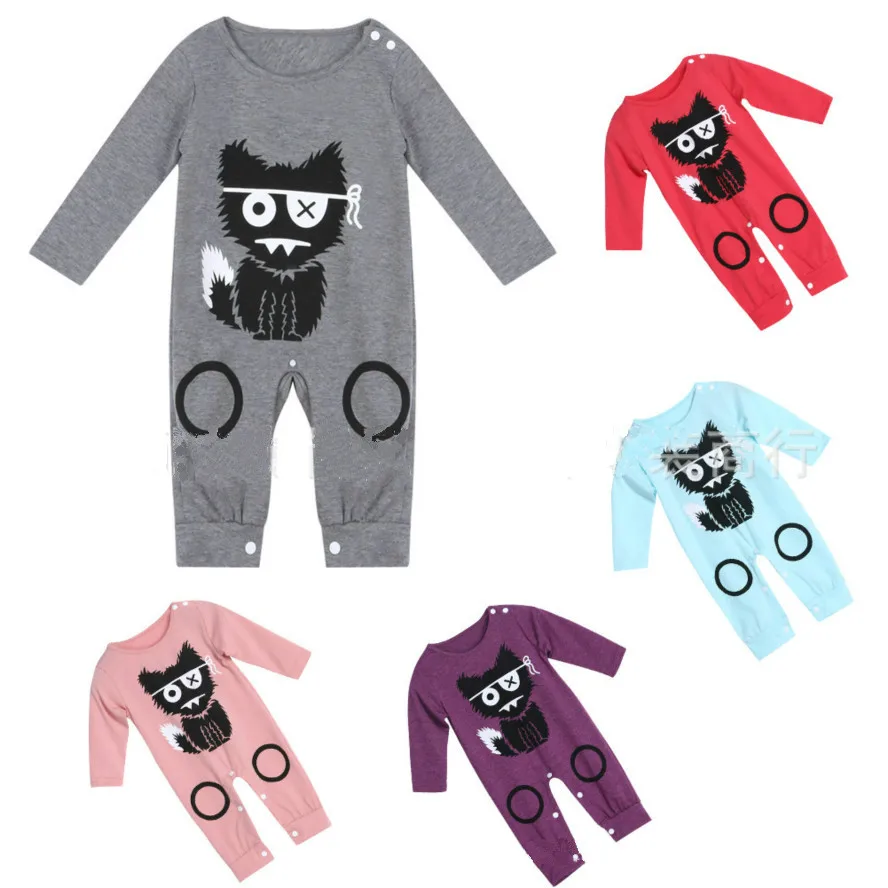 

2019 Brand New Fashion Newborn Girl Toddler Infant Baby Boy Romper Long Sleeve Jumpsuit Playsuit Little Boy Outfits Grey Clothes