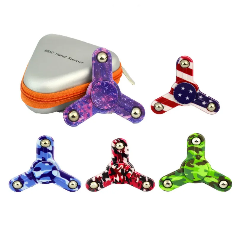 

New finger tip camouflage pattern private fidget spinner hand finger ball decompression decompression toys