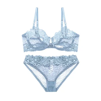 

Sexy lace ultra-thin transparent lace underwear comfortable bra set