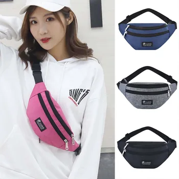 

2019 Oxford Pack Women Men Waist Bag Colorful Unisex Waist bag Belt Bag Zipper Letter Pouch Packs Belt Length Factory July 23