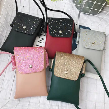 

New Ladies Casual Sequins Small Bag Mobile Phone Bag Multi-purpose Use Small Bag