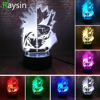 

Japanese Anime Naruto Uzumaki Naruto Figure and Uchiha Sasuke LED Night Light Boys Toys Home Room Decor Light-up Birthday Toys