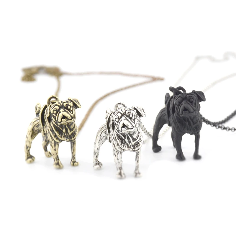 Fei Ye лапы черный мопс ожерелье s& Кулоны Бохо талисманы собака ювелирные изделия для женщин мужчин длинное ожерелье лучший друг подарок чокер