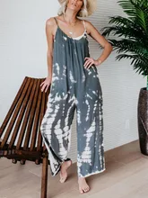 2019 Summer Rompers Women Straps Jumpsuits Loose Casual Sexy V Neck Overalls print Sleeveless Wide Leg Pants 2019 Summer Rompers Women Straps Jumpsuits Loose Casual Sexy V Neck Overalls print Sleeveless Wide Leg Pants