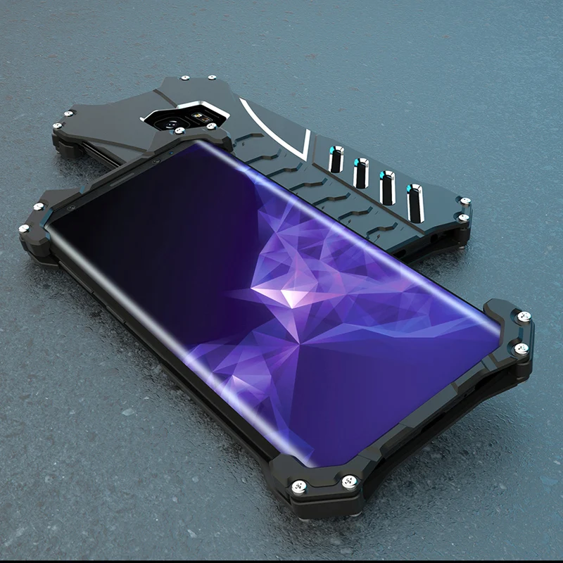For Samsung Galaxy S9 Plus case R-JUST Shockproof metal aluminum stand cover for galaxy s8 s9 plus/note 8/s6 s7 edge plus |