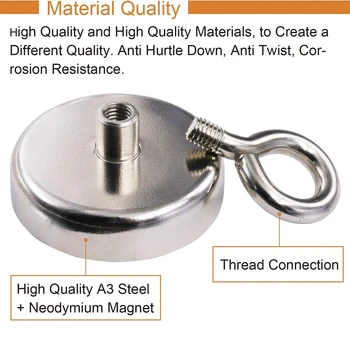

NF 150kg Neodymium Magnet Seabed Fishing Fishing Anti-Collision Magnet Strong Ring Magnet