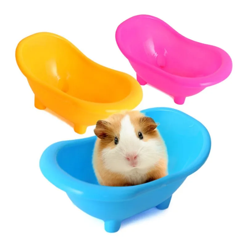 

Mini Hamster Bathtub Durable Pets Bath Sand Room Bathroom For Small Hamster Gerbils Random Color Pet Small Animals Supplies