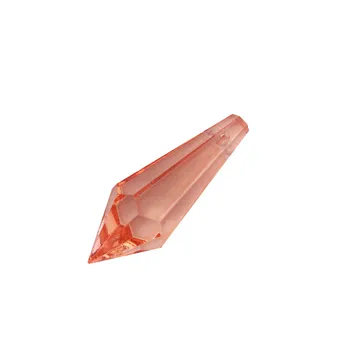 

38mm 50pcs Water Red Crystal U-drop Prism Pendants Crystal Chandelier Parts For Lighting Free Shipping
