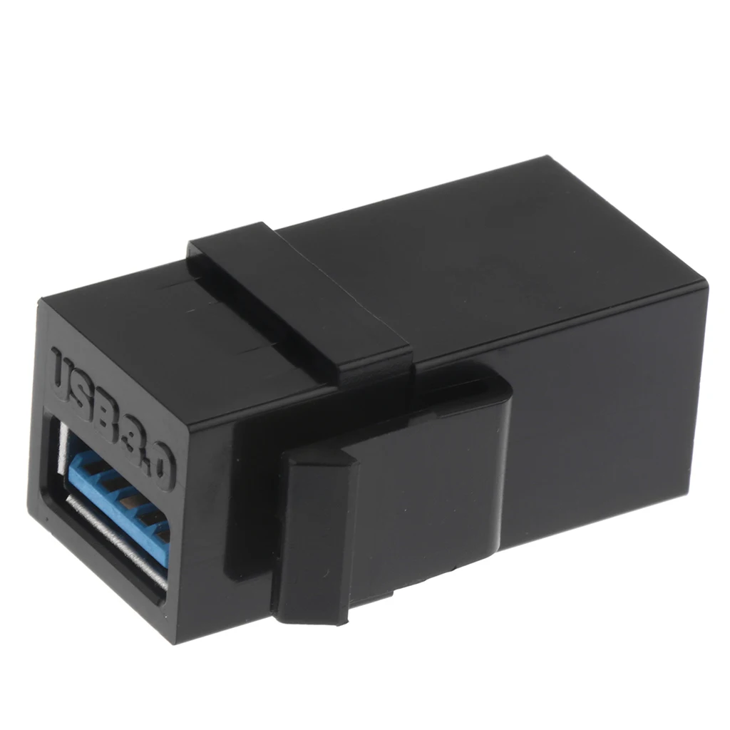 5 Pcs USB 3.0 Keystone Jack Coupler Insert Snap A Female to A Female Jack Snap-in Connector Socket Adapter Port For Outlet Panel
