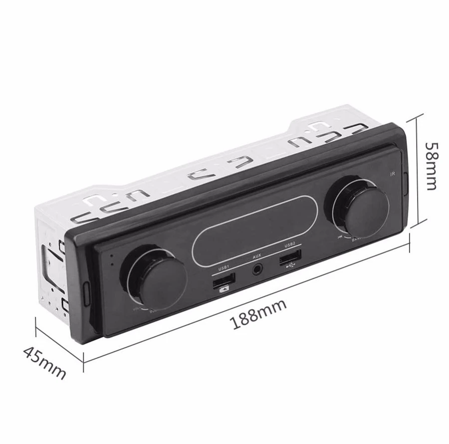 1 DIN автомобильный Радио стерео плеер MP3 Авторадио автомобильный аудио плеер с Bluetooth пульт дистанционного управления USB AUX FM