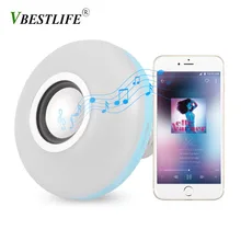 VBESTLIFE portable font b bluetooth b font speaker Colorful Bulb Music Playing LED Bulb Light Lamp