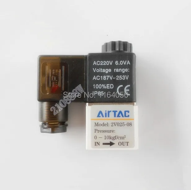 2V025-08 DC 24V 1/" BSP Соленоидный клапан 2 положения 2 способ нормально закрытый IP65