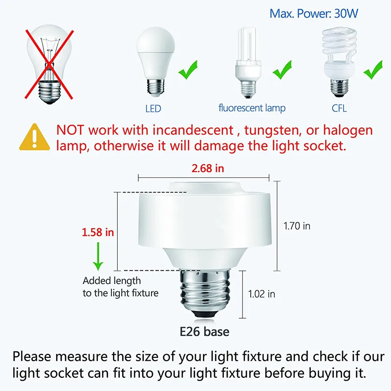 Wireless Light Socket With Magnetic Base Control Lamp Holder For E26 E27 Led Bulb On Floor Lamp Hang Lamp - Switches - AliExpress