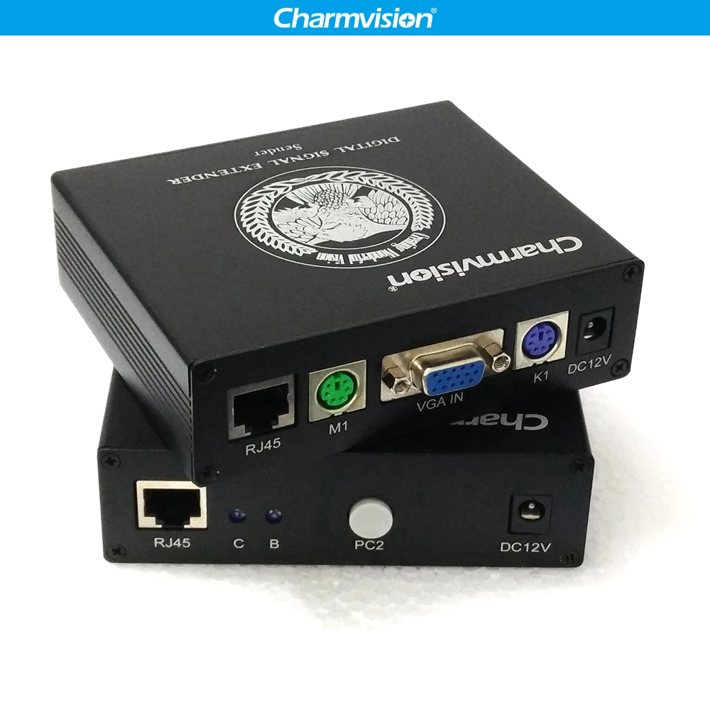 Charmvision EKP200HR 200 м PS/2 клавиатуры и мыши VGA KVM Extender через один UTP STP Cat5E кабель для видеонаблюдения удаленный Управление решение