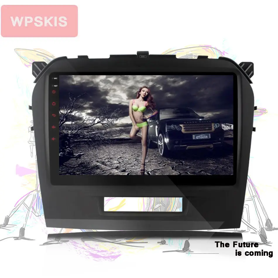 Sale 9" Android 9.0 Car DVD in dash for Suzuki Grand Vitara 2015-2018 Car Radio GPS Sat Navi bluetooth WIFI OBD2 Headunit Audio video 1