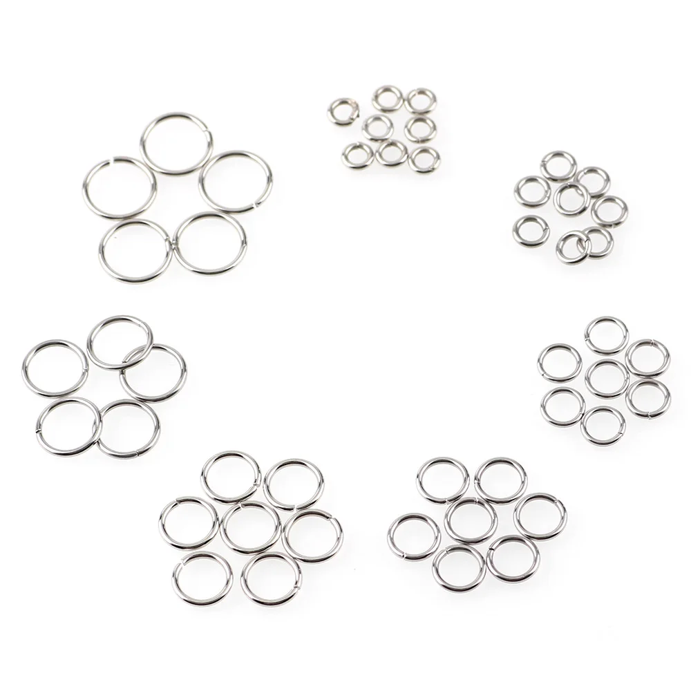 3 мм-10 мм Высокое качество прыгающие кольца из нержавеющей стали серебряный цвет DIY ювелирных изделий