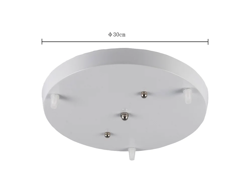 3 головки Потолочный База аксессуары для ванной комнаты для кулон повесить светильник падение светильник навеса пластина люстра столовая светильник ing аксессуар - Цвет: White Round B043-W