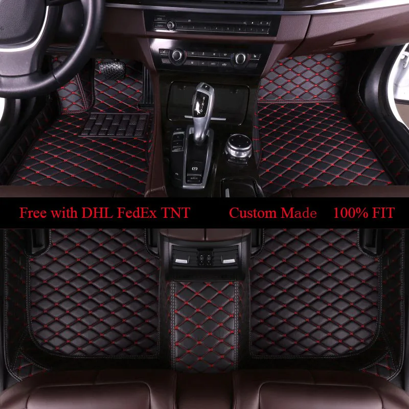 

OLPAY Leather Car Floor Mats For Volvo C30 V40 V50 V60 S40 S60 S60L S80 S80L XC60 XC70 XC90 Custom Auto Foot Pads Carpet Cover