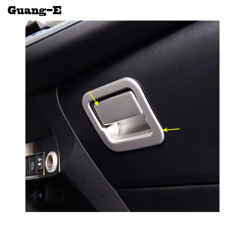 Top Quality For Toyota RAV4 2016 2017 2018 ABS Chrome Glove store Box Handle Buckle Cover Trim 2017 Rav4 Glove Box Won T Stay Closed