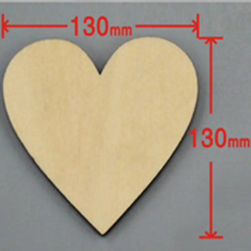 

18pcs/bag 130mm Blank unfinished wooden heart crafts supplies laser wood Wedding decoration teaching DIY accessories 001001067