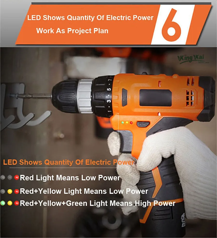 Cordless Lithium Battery Electric Drill-17