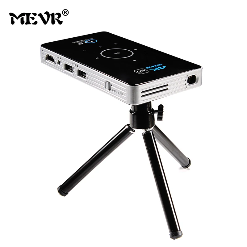 MEVR Mini C6 Projector S905 Quad Core 2.4G 5G Wifi Smart DLP Projector Full HD Bluetooth MAX 16G
