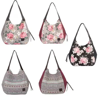 

Ethnic Women's Multi-pocket Canvas Handbags Shoulder Bags Totes Purses
