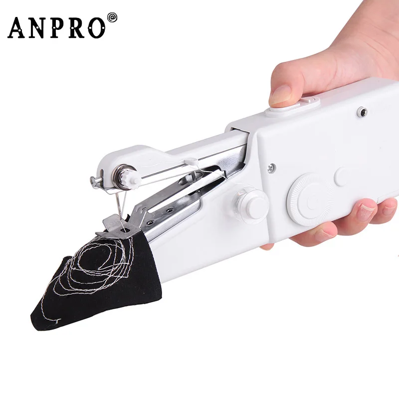 

Anpro Handheld Mini Sewing Machine Portable Household Cordless Electric Stitch Tool for Quick Repairs DIY Home Travel Stitching