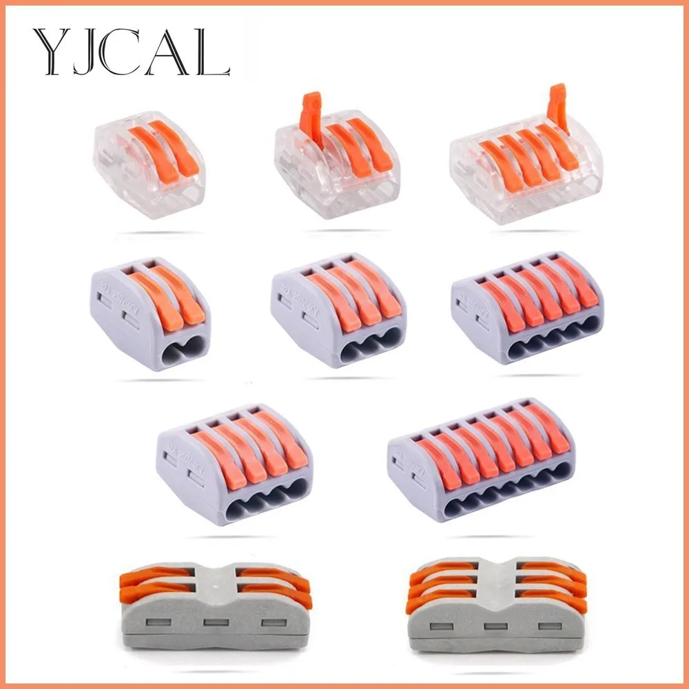 

YJCAL-221 Type Electrical Wiring Terminals Cage Spring Universal Fast Terminal Household Wire Connectors Of Wires Lamp