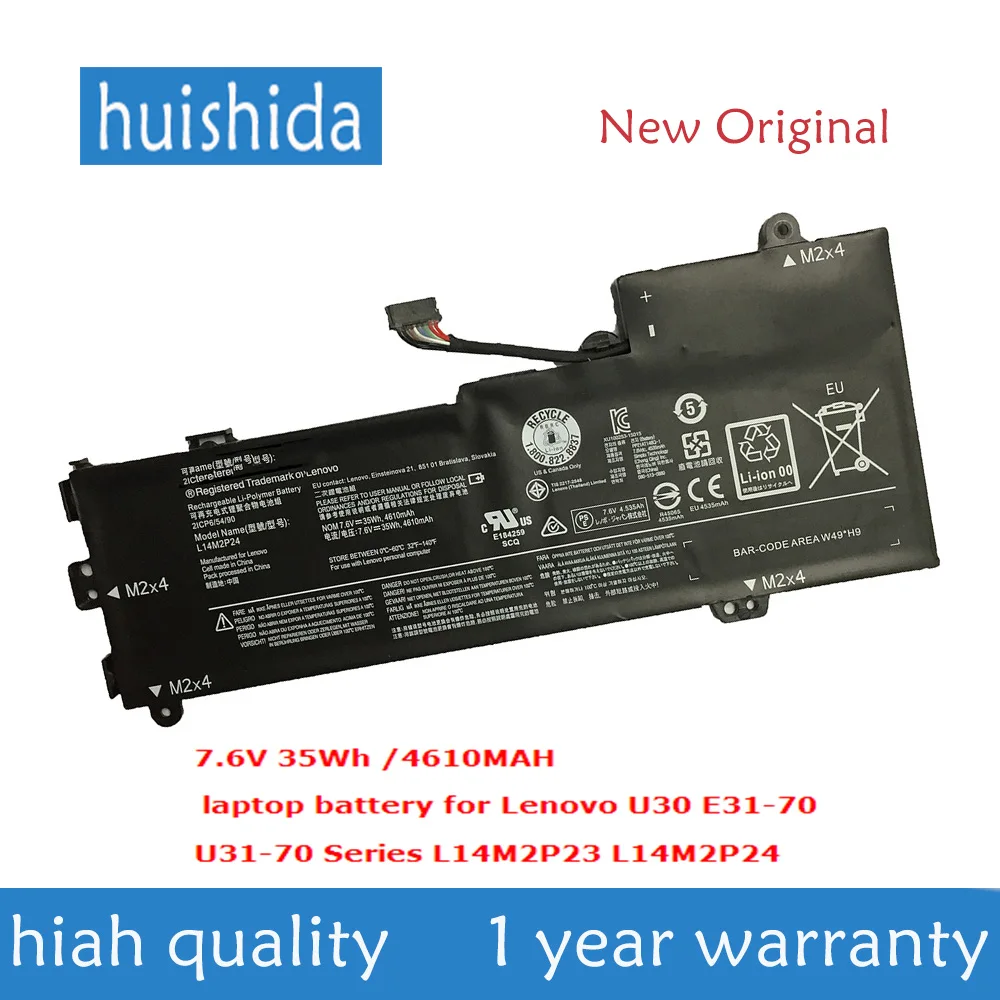 7 6V 35wh L14M2P23 новый оригинальный аккумулятор для ноутбука Lenovo U30 E31-70 U31-70 L14M2P24 4610mAh