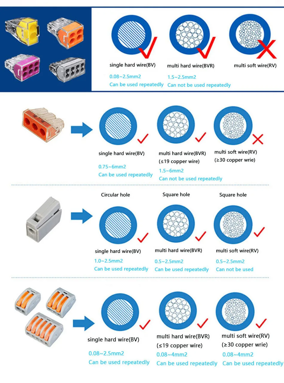 10-pcs-lot-mini-fast-WAGO-Connector-222-412-PCT212-Universal-Compact-Wire-Wiring-Connector......
