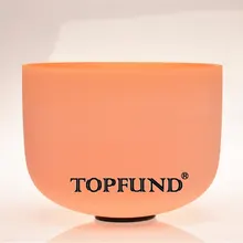 TOPFUND оранжевого цвета матовый Кристалл кварца поющая чаша д# Примечание сексуальной чакры 12 с бесплатным молотком и уплотнительное кольцо