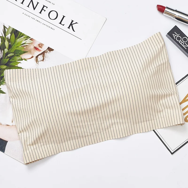

Sexy Bra Wrapped Tupe Tops Strapless Chest Bras Crop Tops Women Casual Tank Top 1806