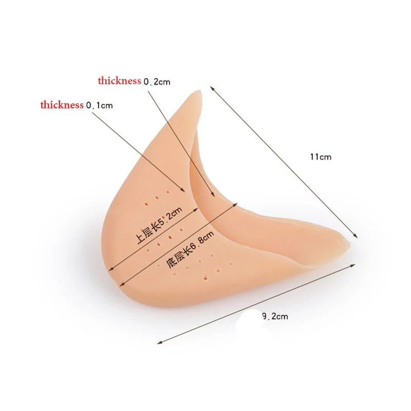 Горячая Распродажа, дышащие балетки с силиконовым гелем для ног, защита для ног, супер мягкий носок, защитный рукав