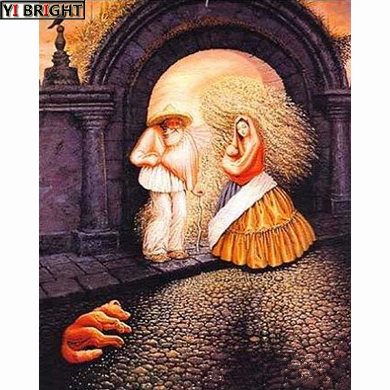 

5D DIY Full square Old Man Head Diamond Painting Mosaic decor Diamond Rhinestone Embroidery Cross Stitch decor