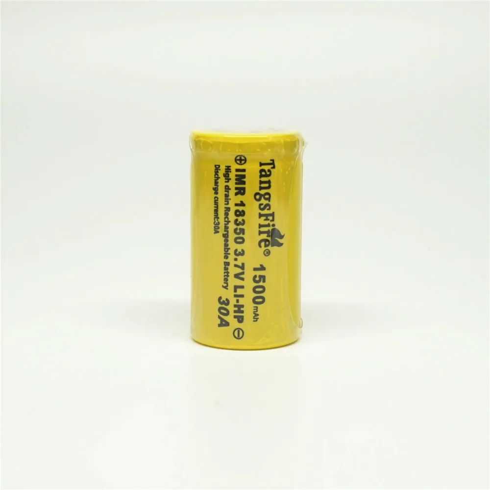 

1 pcs 1500 mAH 30A Flat Top Flat Head IMR 18350 Rechargeable Battery Cell high capacity for flashlight headlamp E-CIG power bank