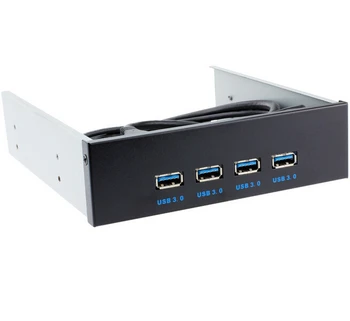 

4 Ports USB 3.0 Desktop Computer Front Panel Optical Drives Bit Expansion Mobile Rack USB3.0 CD-ROM Bracket Mount HUB Bay