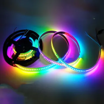 

1M 144Leds RGBW SK6812IC (Similar WS2812B) 3.3ft Flexible strip light 4in1 SMD5050 5V Dream full color IP67 waterproof RGB+White