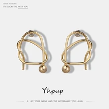 Yhpup новые шармы необычные маленькие серьги-гвоздики из цинкового сплава модные уникальные массивные Стильные Серьги Pendientes Mujer Moda