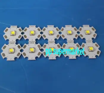 

5pcs 10W CREE XM-L2 XML2 L2 Cool White 6000k ~6500k LED Light Lamp Chip Bulb + 20mm PCB Base