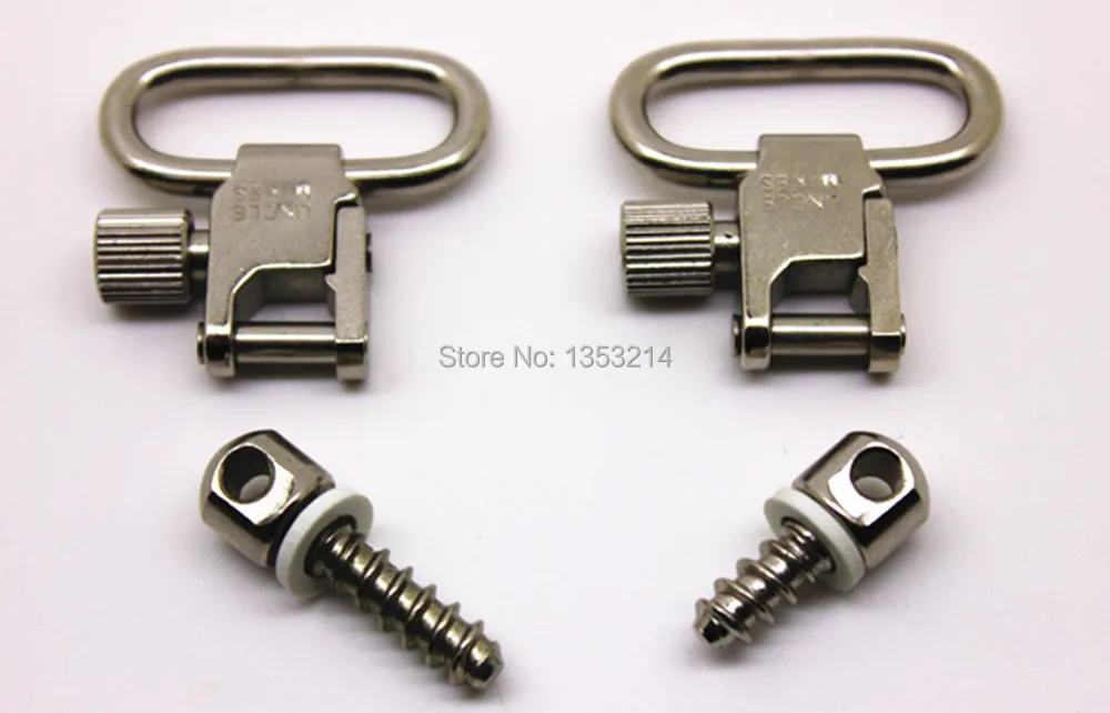 

NEW / Uncle Mike's 1 inch quick detach sling swivels & studs Fits bolt action rifles 4PCS white